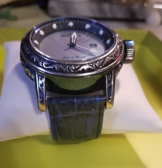 Mens Special Edition Pearl Face Invicta Watch Blue - Picture 5 of 7
